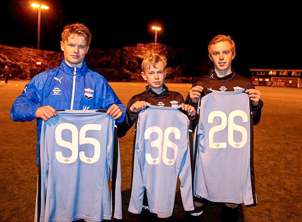 Nye tilskudd til laget; Haakon, Mathias og Erling. Foto: Karstein Oen.