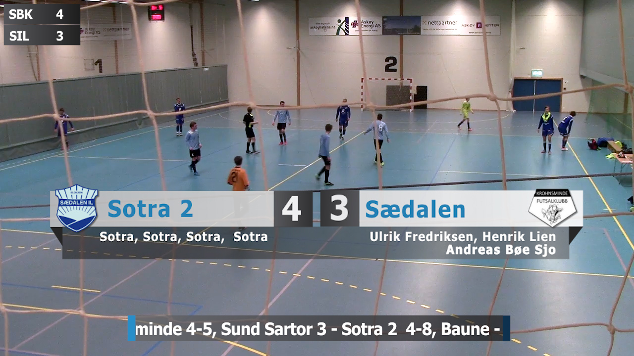Futsal video screenshot: Sotra 2 - Sædalen 4-3 foto: Bernt-Erik Haaland / fotballbilder.no